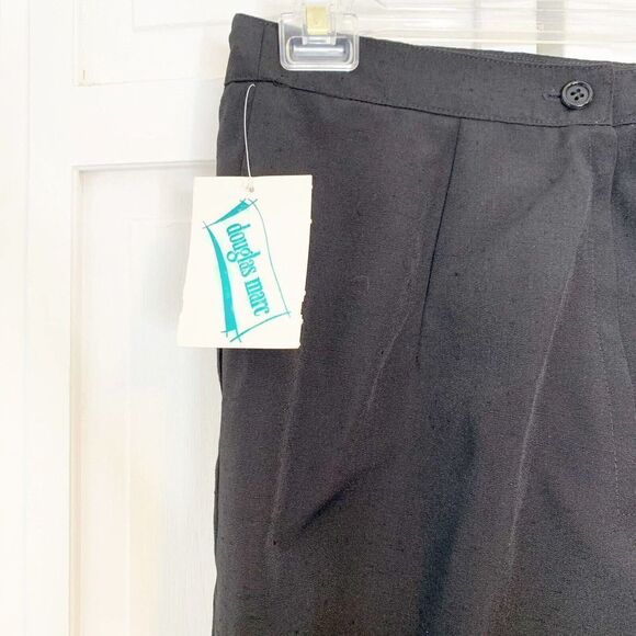 Vintage Douglas Marc Pants 70s/80s Deadstock New with Tags Black Fit Size 4/6 - Picture 8 of 12